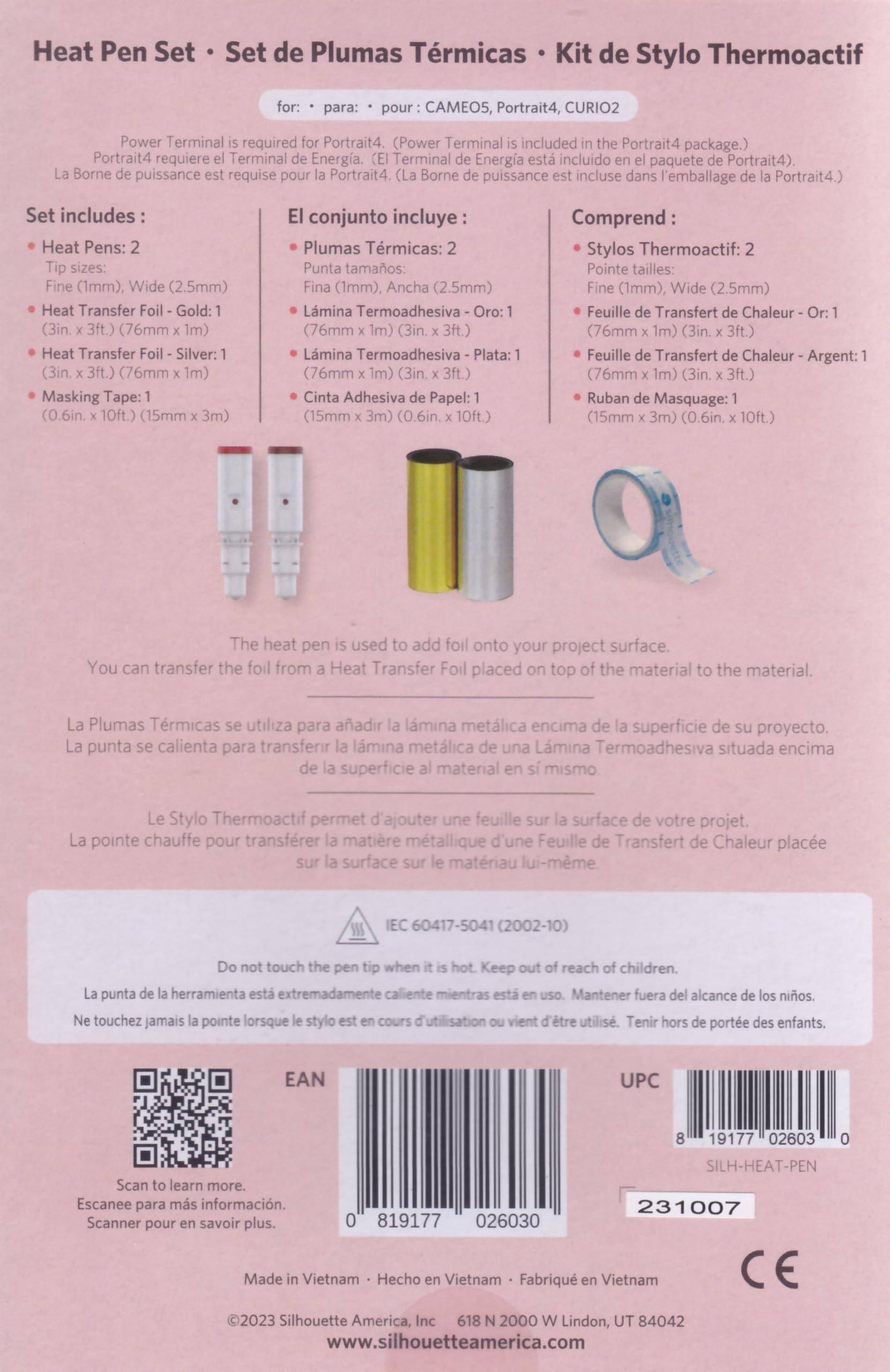 画材 Silhouette Heat Pen Set Heat Pen Set|SILH-HEAT-PEN